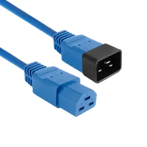 ACT Powercord C20 to C21 IEC60320 250V 16A 1.5 m Blue