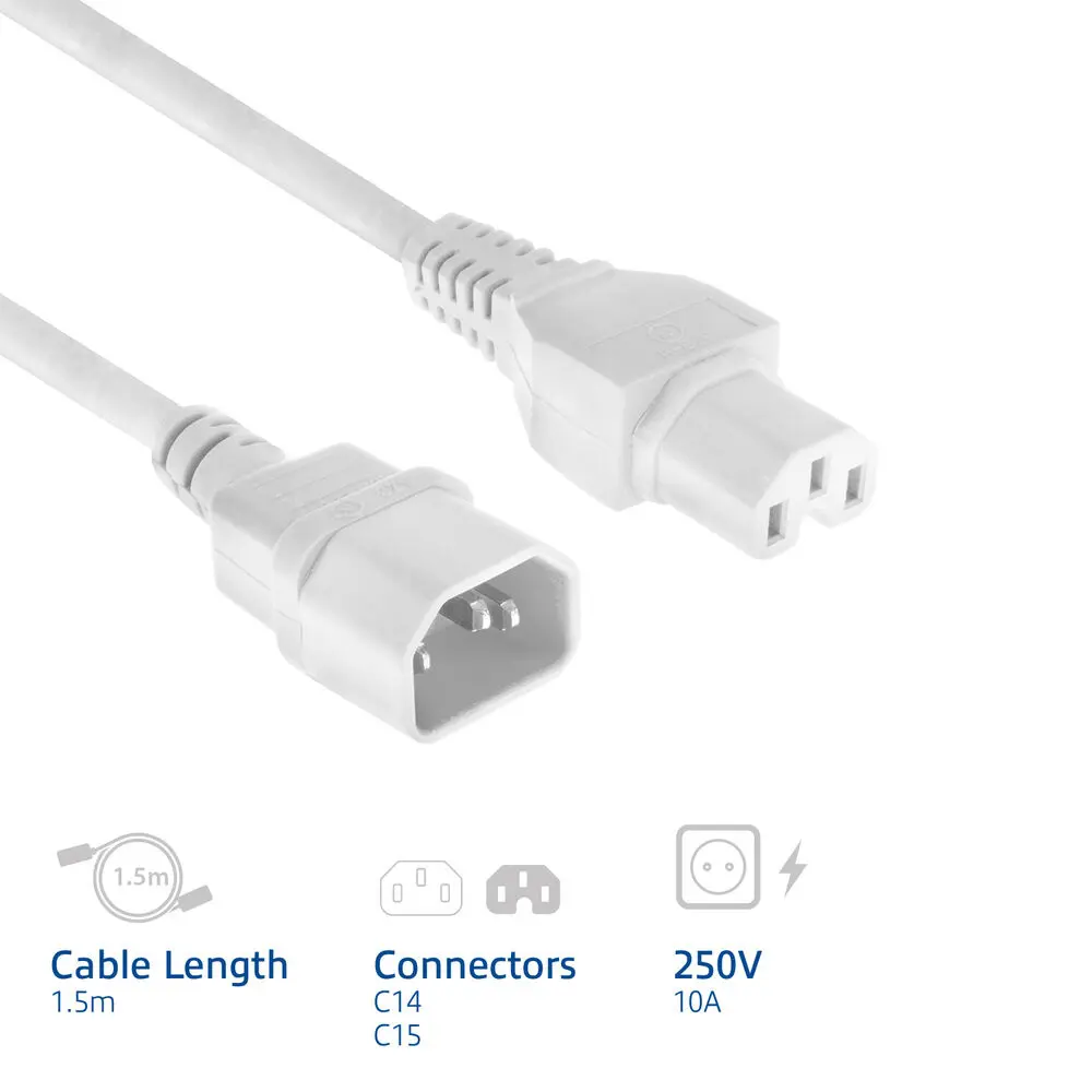 ACT AK5388 IEC C14 to IEC C15 Power Cord Photo 2