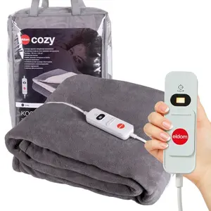 Eldom KT200 Cozy elektriskā sega 2 personām, 120 W, poliesters, 3 sildīšanas līmeņi, mehāniskā vadība, automātiskā izslēgšanās, mazgājama