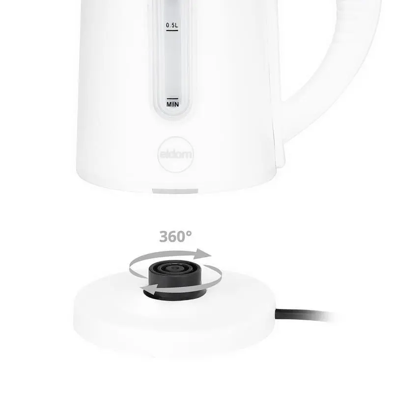 Eldom C185 B Cordless Electric Kettle 0.8 L White Photo 7