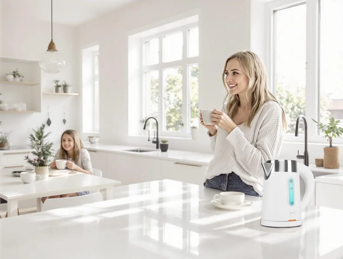 Eldom C185 B Cordless Electric Kettle 0.8 L White Photo 9