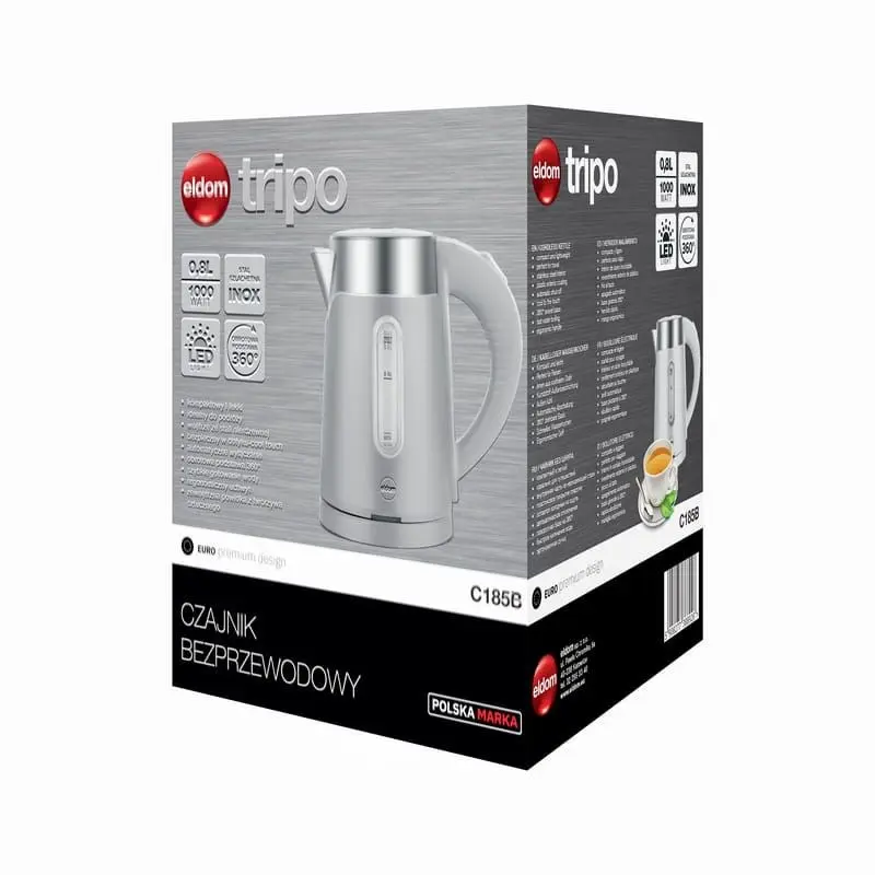 Eldom C185 B Cordless Electric Kettle 0.8 L White Photo 11