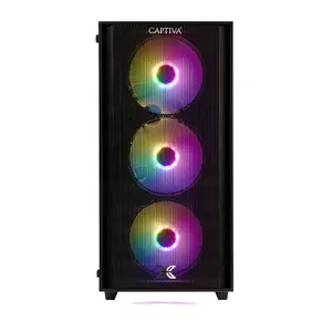 Captiva R10-4007 Entry Gaming PC with AMD Ryzen 5 5500, NVIDIA GeForce RTX 5060 8GB GDDR7, 16GB RAM, 500GB SSD, WLAN, and Windows 11 Home