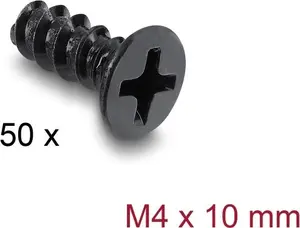 Delock M4 x 10 mm Fan Screws Black Set of 50