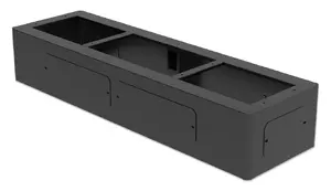 Manhattan Anti-Theft Pedestal for 16-Compartment Charging Kiosk Made of Steel in Black