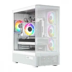 MODECOM MC-A-AQ300-4FA-W Computer Case with Four Fans and White Finish