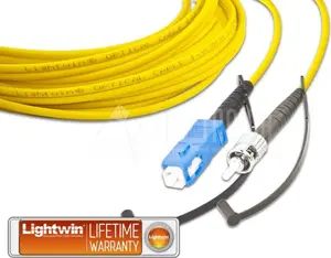 Волоконно-оптический кабель Lightwin LSP-09 SC-ST 3.0 3 м OS2 SC в ST LSOH желтый