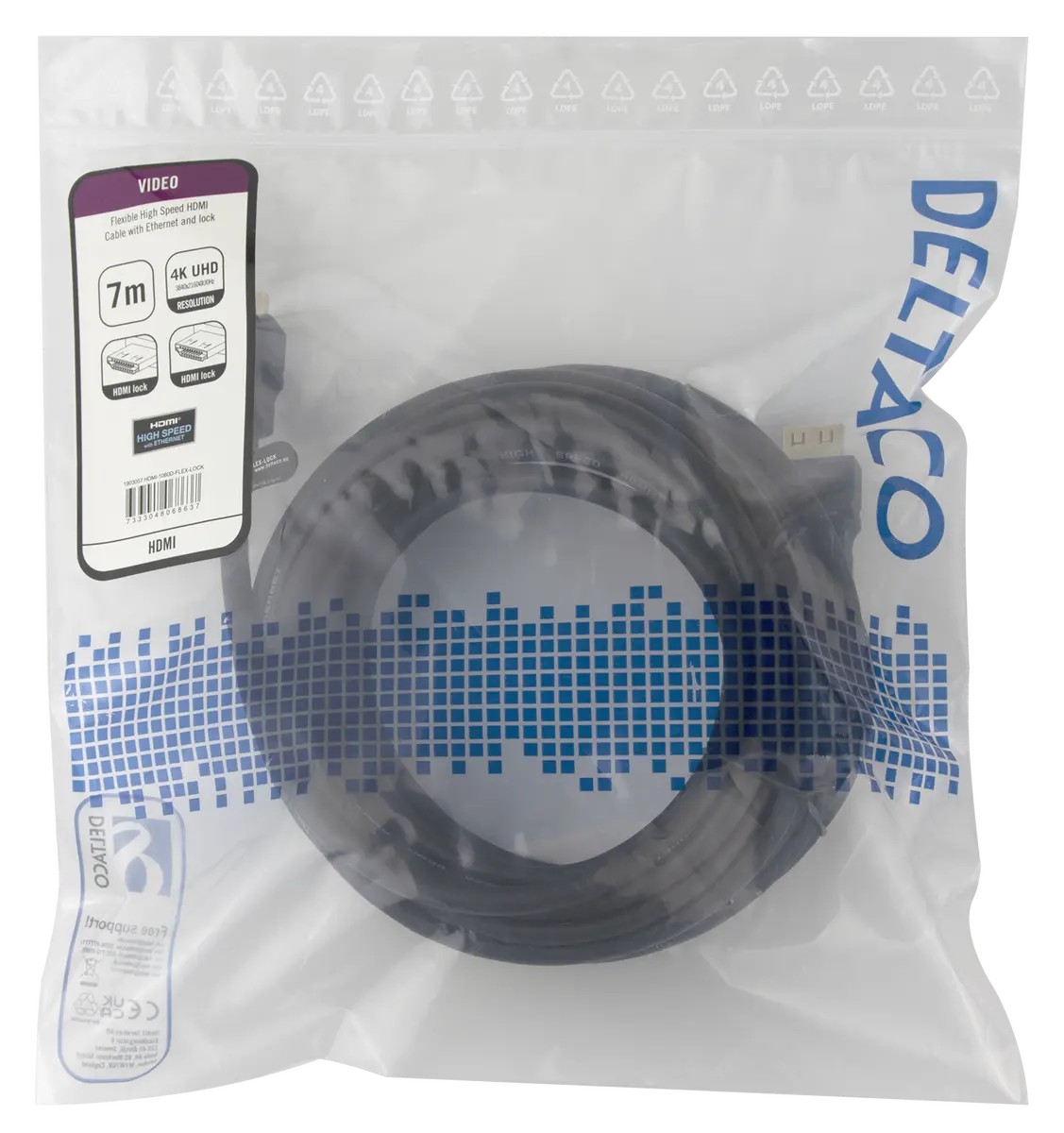DELTACO HDMI Cable HDMI-1060D-FLEX-LOCK Photo 4