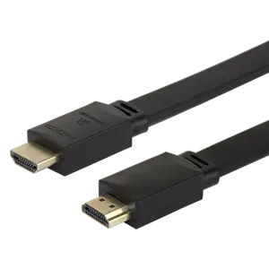 DELTACO HU-20-FLAT HDMI Cable 48G 2M Black Flat