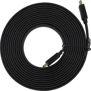 HDMI Cable DELTACO HU-50-FLAT 48G 5M Black Flat