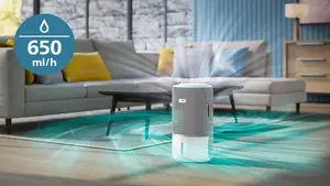 Automatic humidification of up to 650 ml/h