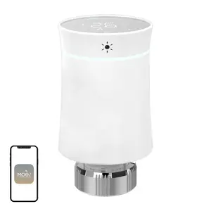 MOES TRV BY100 ZigBee Termostatiskā galva ar skārienjutīgu vadību un digitālo displeju