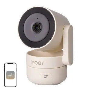 MOES WCM-P52P 4MP Wi-Fi PTZ IP Camera with Pan and Tilt functionality for smart home security and remote video monitoring