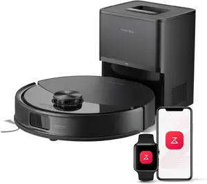 Робот-пылесос Roborock Q10 VF+ черный с лидарной навигацией, силой всасывания 10000 Па, влажной уборкой и станцией самоочистки
