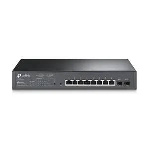 TP-Link JetStream 10 pieslēgvietu gigabitu viedais PoE komutators ar 8 PoE+ portiem un 2 SFP slotiem, pārvaldāms L2/L2+ tīkla komutators
