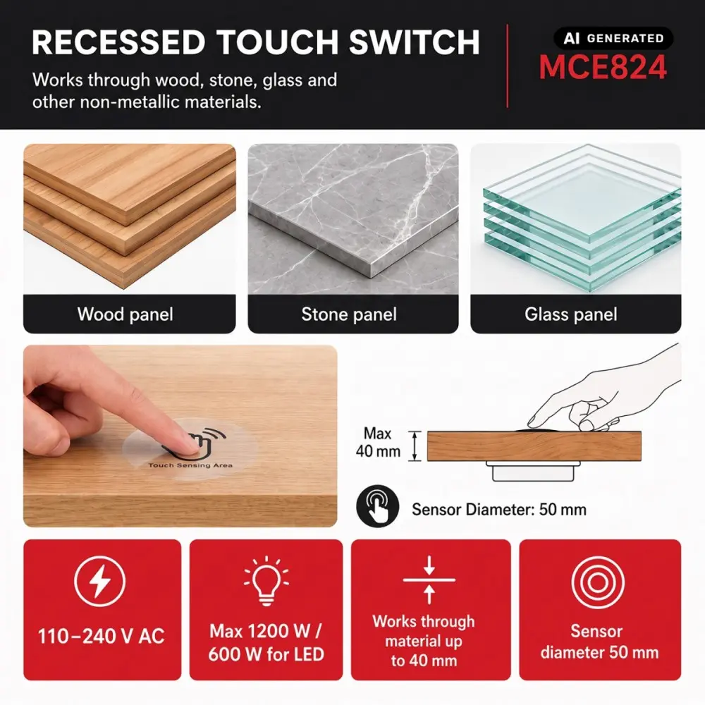 Maclean MCE824 Built-in Touch Switch for LED Photo 3