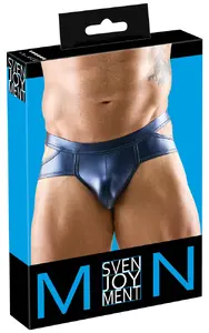 Svenjoyment Vīriešu biksītes Men's Briefs L metāliski zils matēts poliesters spandekss ar izgriezumiem