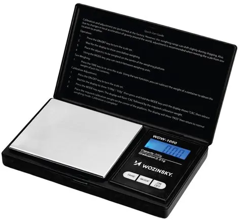 Wozinsky WDW-1000 juvelierizstrādājumu svari 200g kapacitāte