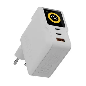 Xtorm NextGen GaN3 Ultra XECNG1400 140W Indoor Wall Charger with 2 USB-C and 1 USB-A Ports for Laptop, Tablet and Smartphone, White