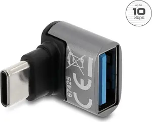 DELOCK 67425 USB-адаптер USB Type-C штекер на USB Type-A гнездо под углом вверх алюминиевый корпус