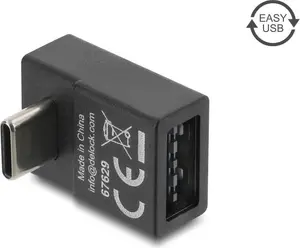 Адаптер Delock USB 2.0 USB Type-C штекер на Easy USB Type-A гнездо изогнутый вверх