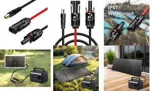 LogiLink Solar Adapter Cable DC7909 Male to 2x PVC Connector Black and Red