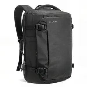 Triton Tech-Protect Defender S70 ceļojumu mugursoma, 24L tilpums, melna, ar klēpjdatora nodalījumu, piemērota Ryanair un Wizz Air rokas bagāžas izmēriem