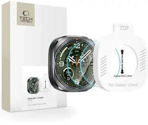 Spigen Tempered Glass Tech-Protect Easy Set 2-Pack for Samsung Galaxy Watch Ultra 2 2026 47 mm Clear