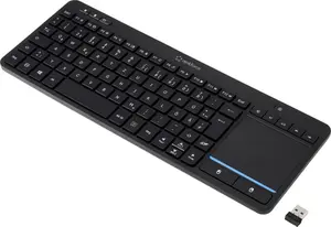 Беспроводная клавиатура Renkforce RF-WLTKB-300 черного цвета, нидерландская раскладка QWERTY, со встроенным тачпадом