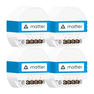 Meross MSS815MAQUA-UN 4-Pack viedie Wi-Fi slēdzis ar attālinātās vadības un lietotņu atbalstu