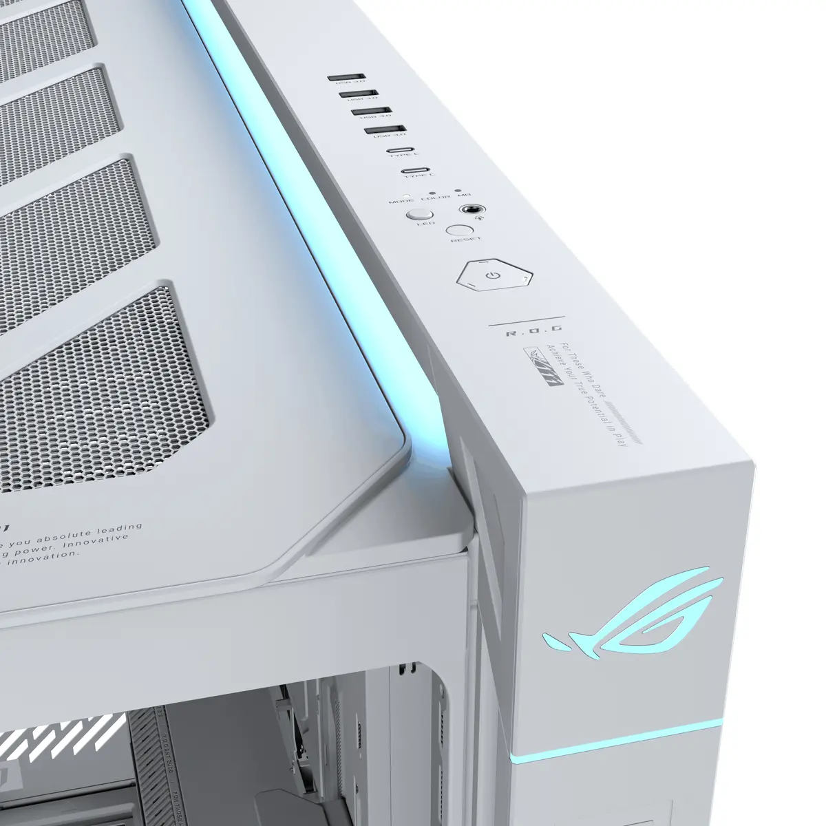 ASUS ROG CRONOX GR801 CURVE TG ARGB White Midi Tower Photo 7