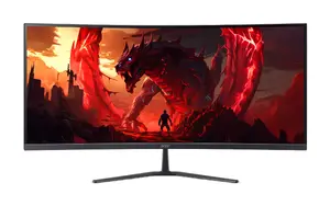 Изогнутый игровой монитор Acer Nitro ED340CUR W0bmiipx с диагональю 34 дюйма, разрешением UltraWide Quad HD, VA-панелью, встроенными динамиками и черным корпусом