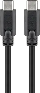 Goobay 66507 USB Cable USB 3.2 Gen 1 Type-C to Type-C 1.5 m 5 Gbit/s Black