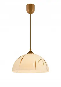 LAMKUR Marcy 28033 Pendant Light 1x60W E27 Gold and Brown