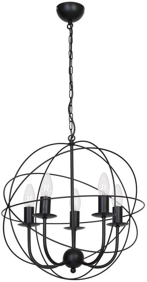 Luminex Globe Piekamā lampa melna 5x60W