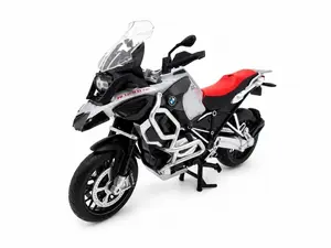 Pulio BMW R125GS Adventure Rotallietu Motocikls 1/12 Mērogā Sudraba
