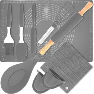 Сисиликоновый коврик для расточки теста с 10 аксессуарами Brunbeste BB-1785