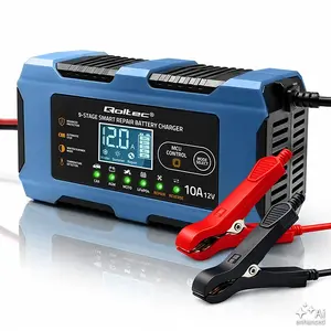 QOLTEC 52668 Akumulatoru lādētājs 12V 10A AGM GEL LiFePO4 akumulatoriem
