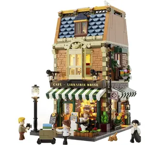 Lumibricks F9031 Grāmatunīca un kafejnīca konstruktors ar LED apgaismojumu un 1718 detaļām