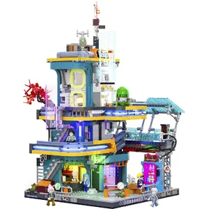 Lumibricks Cyberpunk Neoncity Apartment F9042 konstruktors ar 2507 detaļām un LED apgaismojumu