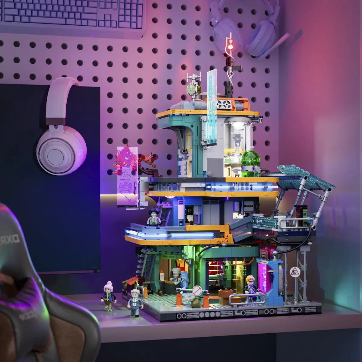 Конструктор Lumibricks Cyberpunk Neoncity Apartment Photo 2
