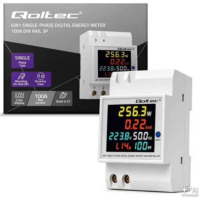 QOLTEC Single Phase Energy Meter 100A Photo 8