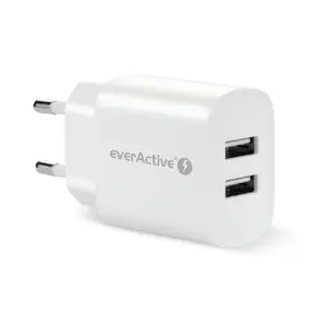MS SC-220 USB Lādētājs ar 2 Portiem 2.4A Kopējo Jaudu 12W Baltā Krāsā ar Aizsardzību pret Pārkaršanu