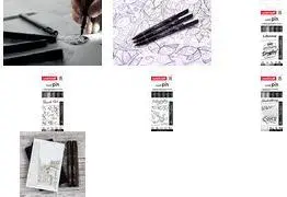 uni-ball Линер PIN Hand Lettering Набор 5 шт водостойкие пигментированные чернила наконечники в металлической оправе