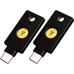 Yubico YubiKey 5C NFC Security Key 2-Pack USB-C and Near Field Communication Authentication Device