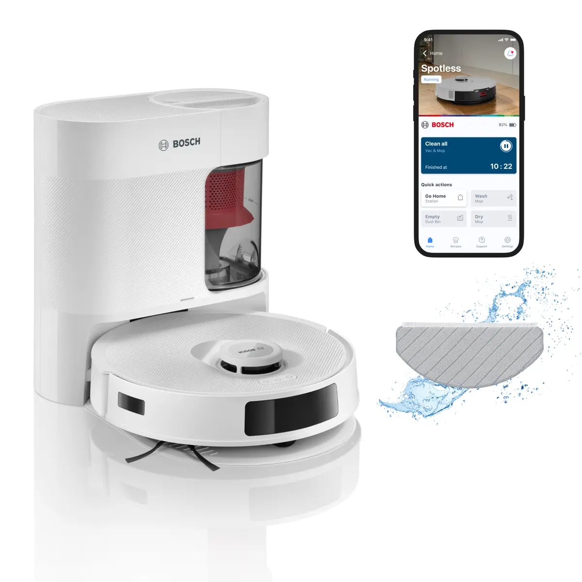 Robots putekļusūcējs Bosch BCRD1W Balts Apaļš