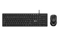 C-TECH KBM-108 Wired Keyboard and Mouse Combo Set Multimedia USB CZ/SK Layout