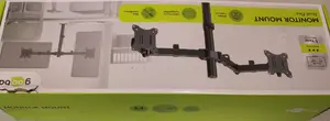 Настольный кронштейн для двух мониторов Goobay Dual Monitor Mount Flex черный для экранов 17-32 дюйма VESA 75x75 100x100 поворотнаклон нагрузка до 8 кг