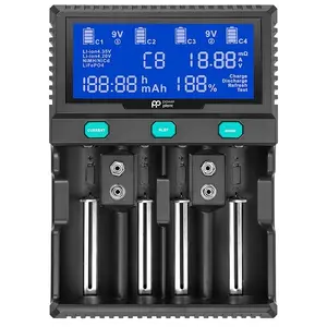 Умное 4-канальное зарядное устройство Power Plant AA620173 для аккумуляторов NiMH, NiCd, Li-ion и LiFePO4