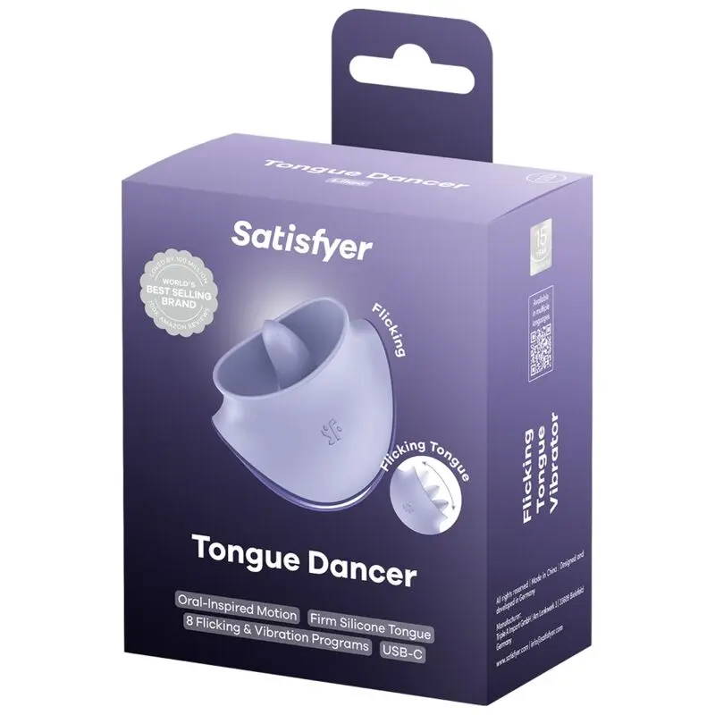 Satisfyer Tongue Dancer Klitorālais Stimulators Ceriņu Photo 5